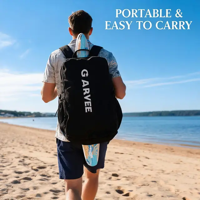 Inflatable Stand Up Paddle Board With Stable Non-Slip EVA Deck Gradient Light Wood Grain Design Tri-Fin System High Weight Capacity And Complete Kit Including Paddle Backpack Pump For Family Water Sports