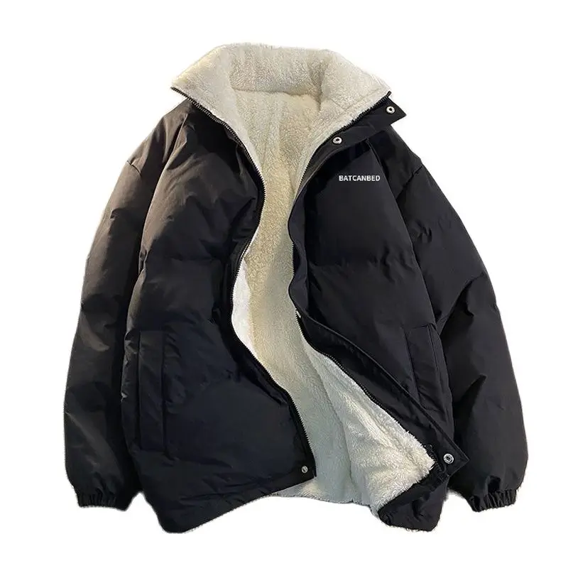 Men Winter Jacket Casual Loose Thicken Warm Parkas Solid Stand Collar Winter Coat Man parka coat parkas coat