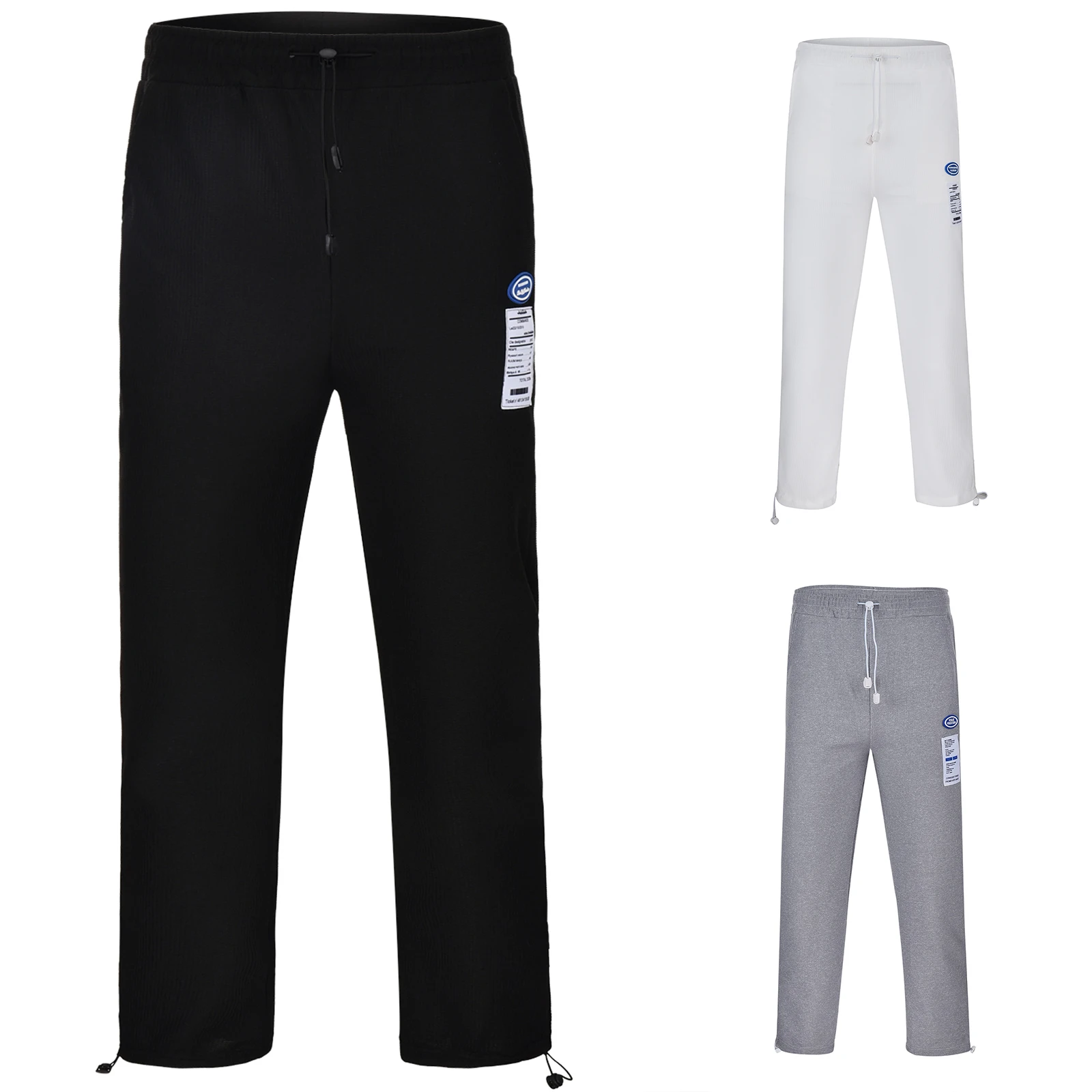 Men's Loose Corduroy Jogger Pants Drawstring Mid Waist Trousers Korean Style Sweatpants Autumn Winter Warm Solid Streetwear men pants