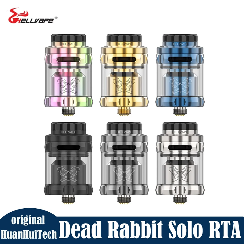 

Оригинальный резервуар для вейпа Hellvape Dead Rabbit Solo RTA, диаметр 24 мм, емкость 2 мл/4 мл, испаритель для электронной сигареты с одной катушкой и верхним наполнением