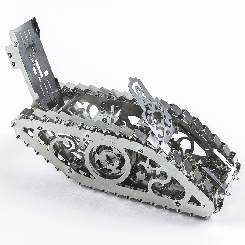 Steel demon gear mechanical drive tank metal puzzle difficult DIY assembling model spring power 5