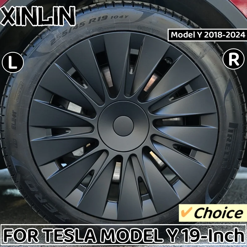4PCS 19Inch Wheel Hub Caps wheel hub covers wheel hub caps For Tesla Model Y Full Wheel Cover Performance Replacement Original Car Hubcap Accessories
