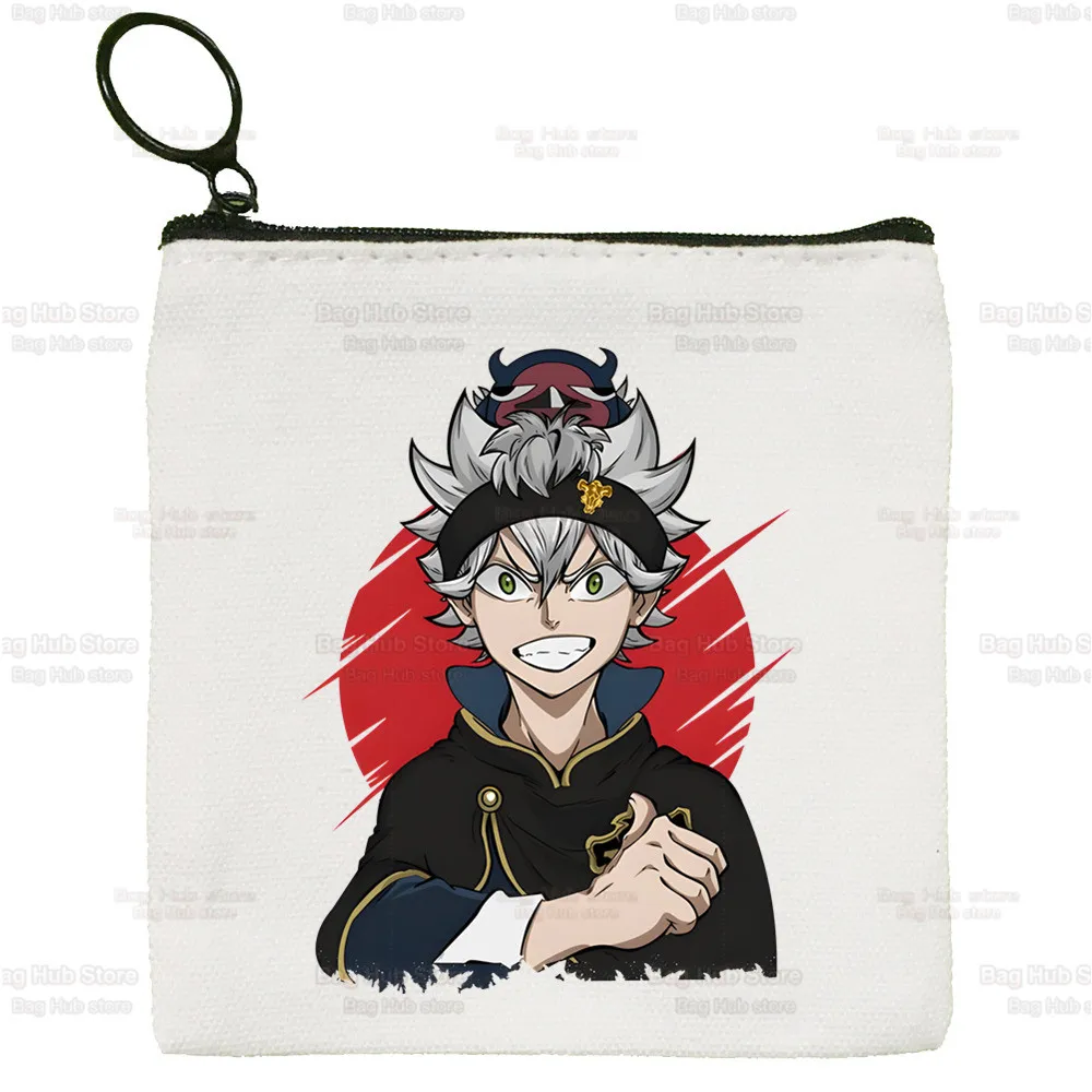 

Black Clover Anime Asta Yuno Canvas Coin Purse Storage Pouch Canvas Bag New Coin Bag Key Coin Purse