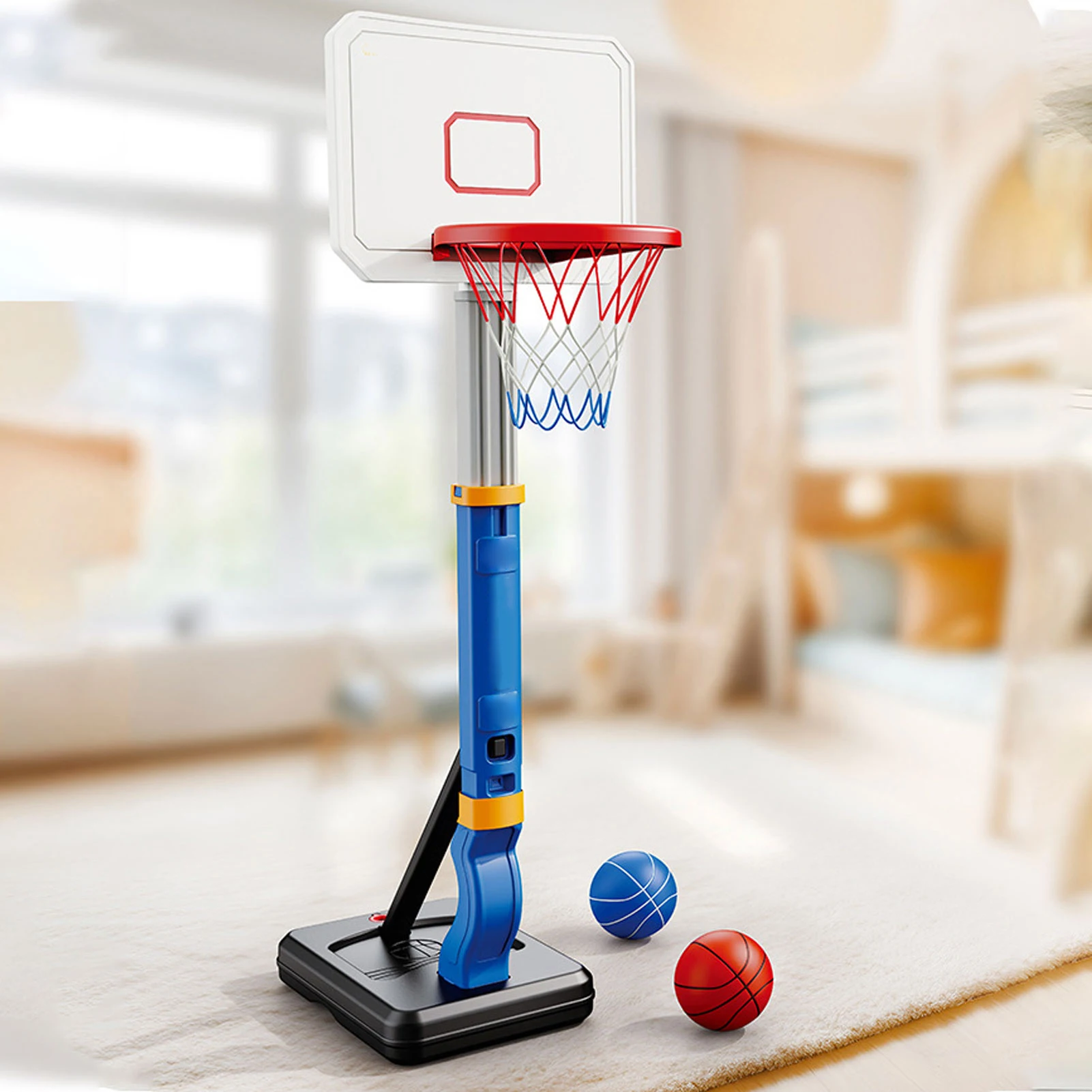 Pool Basketball Hoop Poolside Mounted Ground Adjustable Height Water Game for Kids Boys Girls