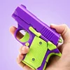 3D Printed Model Gravity Straight Jump Mini Toy Carrot Gun Non-firing Bullet Radish Toy Gun Kid Stress Relief Toy 3