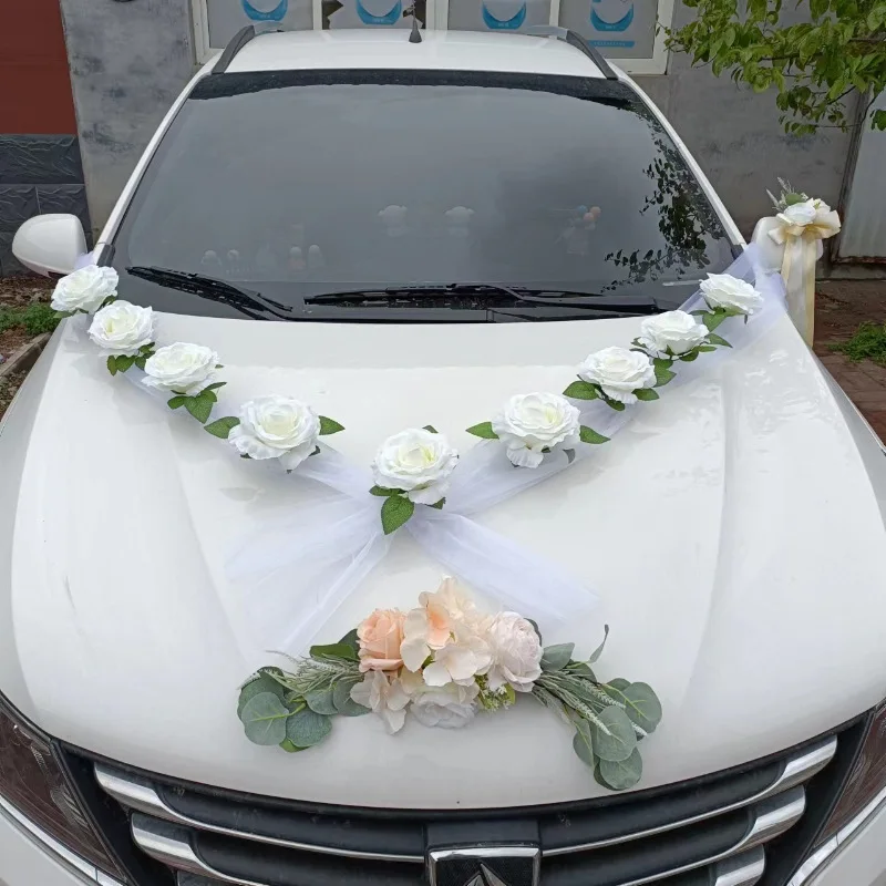 Wedding Car Decoration Artificial Flowers  Silk Bridal Car Decorations - 1  Set Pink - Aliexpress