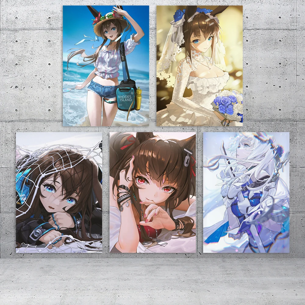 

Wall Art Arknights HD Canvas Magallan Print Posters Blue Poison Painting Picture Carnelian Home Decor Anime Living Room Modular