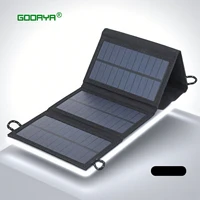 4 fois 100 W panneau solaire pliable 20 w/h panneaux solaires portables chargeur rapide USB 5 V DC panneau solaire plein temps alimentation mobile 2