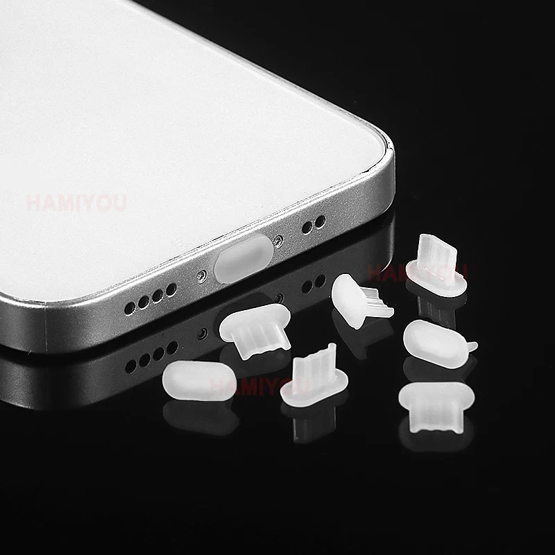 유연한 실리콘 먼지 방지 플러그, 먼지 방지 충전 포트 마개, 마이크로 USB, 타입 C 및 라이트닝 포트용 범용 제품