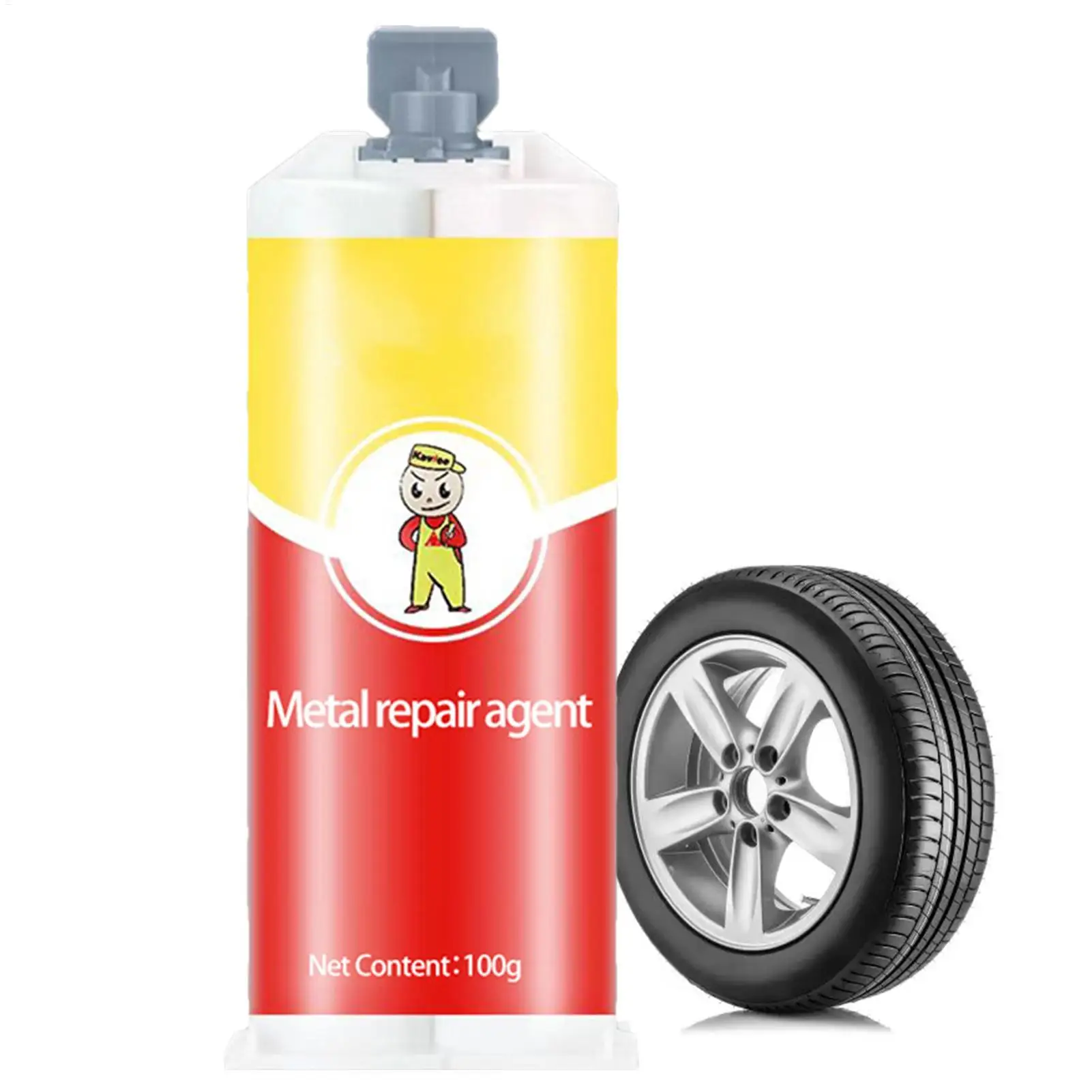 100g Metal Repair Glue Quick Drying Welding Adhesive Corrosion Preventive Casting Repair Glue Heat Resistance Waterproof Agent