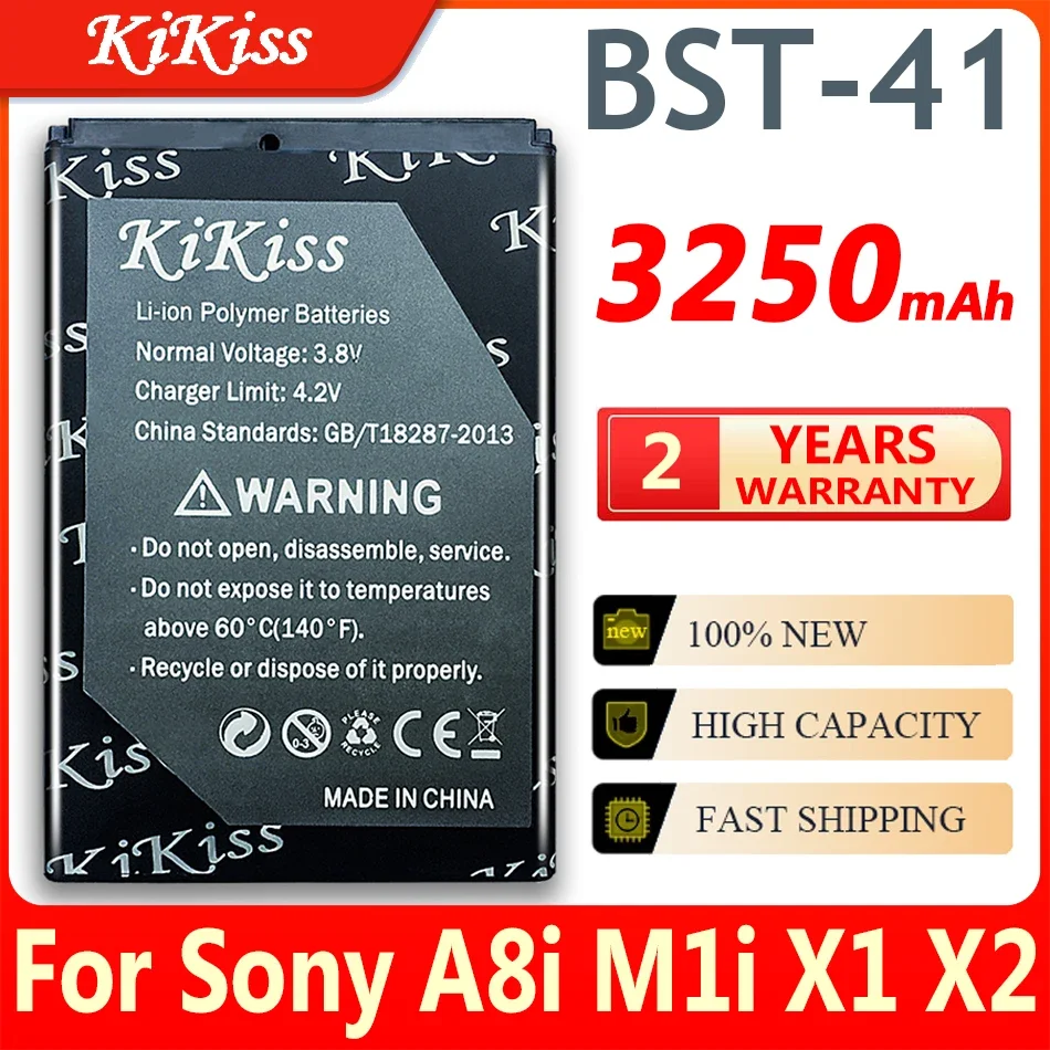 Batteria Del Telefono Kikiss Bst-41 3250Mah Per Sony Ericsson Xperia Play R800 R800I Play Z1I A8I M1I X1 X2 X2I X10 X10I Bst41