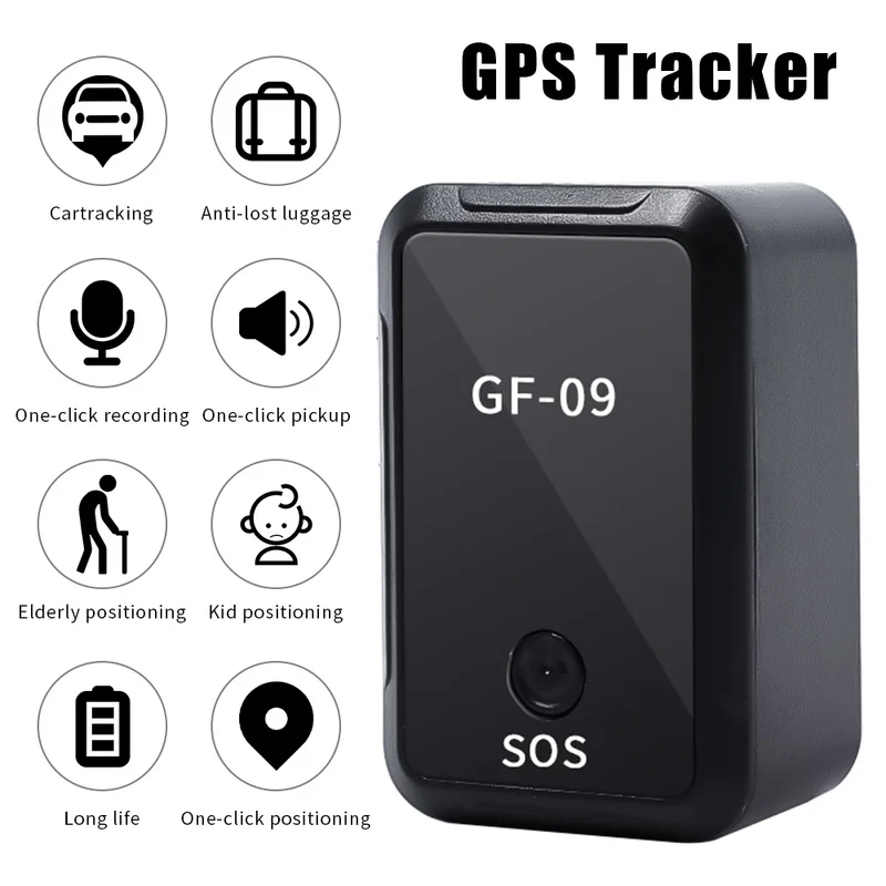 new mini gps tracker car gps locator anti theft tracker car gps tracker anti lost recording tracking device auto accessories GF09 Mini GPS Tracker Car Anti-Theft Device Locator Voice Recording Vehicle Tracker APP Download Anti-lost for Child Pet Cat Dog