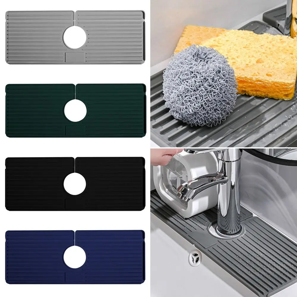 

Silicone Drip Protector Splash-proof Bathroom Kitchen Drying Mats Sink Mat Drainage Mats Waterproof Mat
