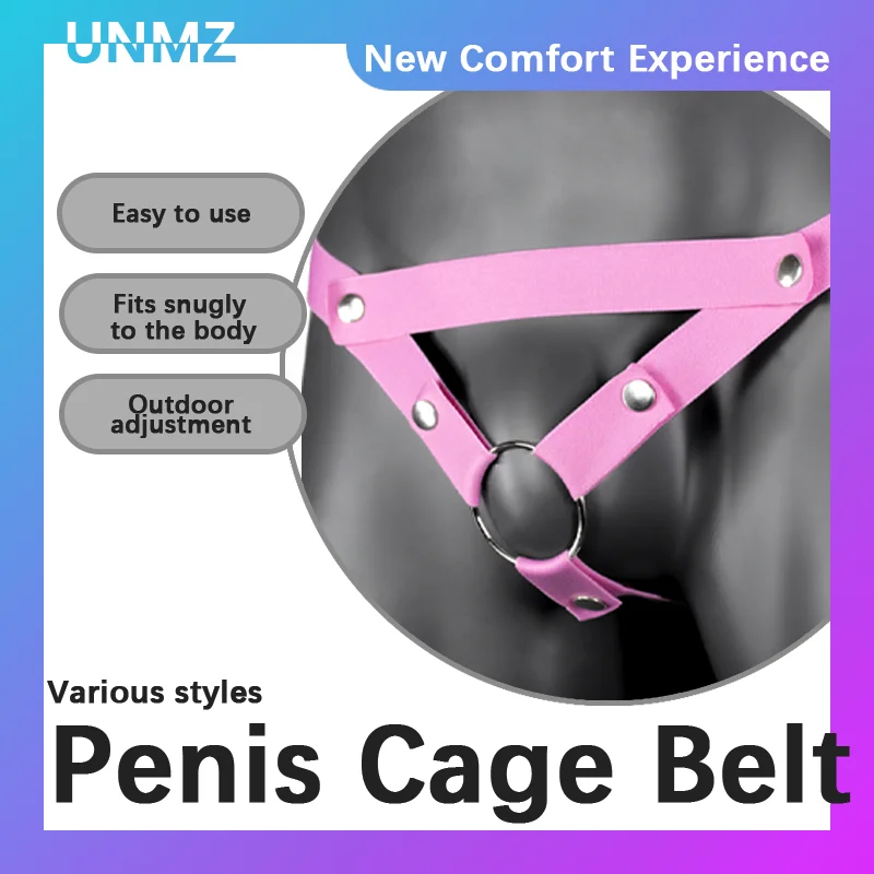 Chastity Cage Auxiliary Strap Stretchy Belt Erection Aid Fitted Stretchy Lingerie Adult Toys Cock Ring Stainless Steel Chastity