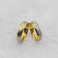 Designer Stainless Steel Modern Jewellery Valentines Promise Wedding Bands Rings Golden Couples Ring Big US size 14 Male 2