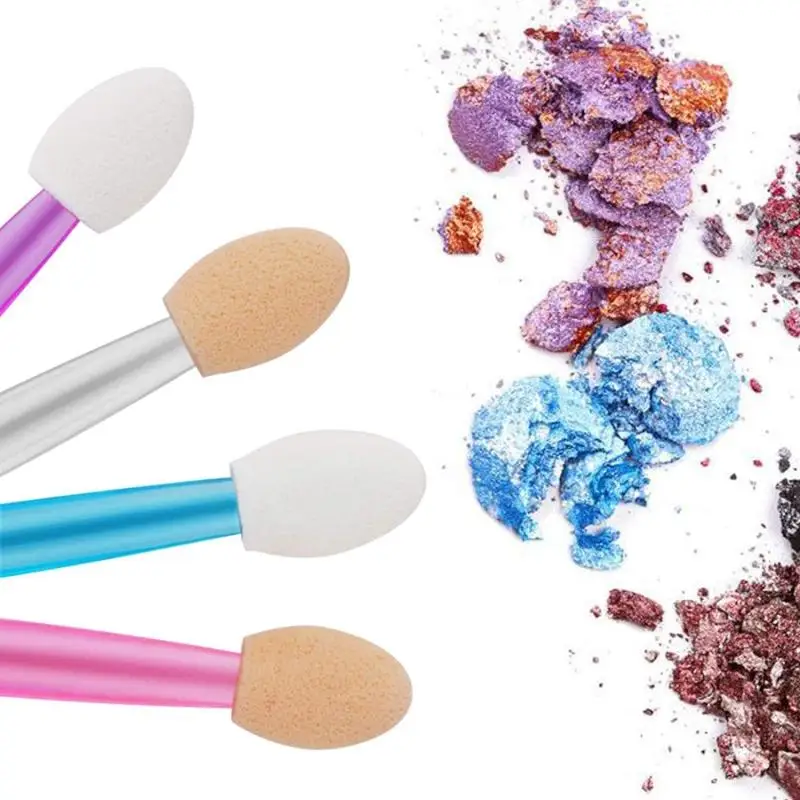 20/40pcs Nail Powder Brushes Sponge Double Sided Applicator Mirror Chrome Pigment Disposable Sponge Stick