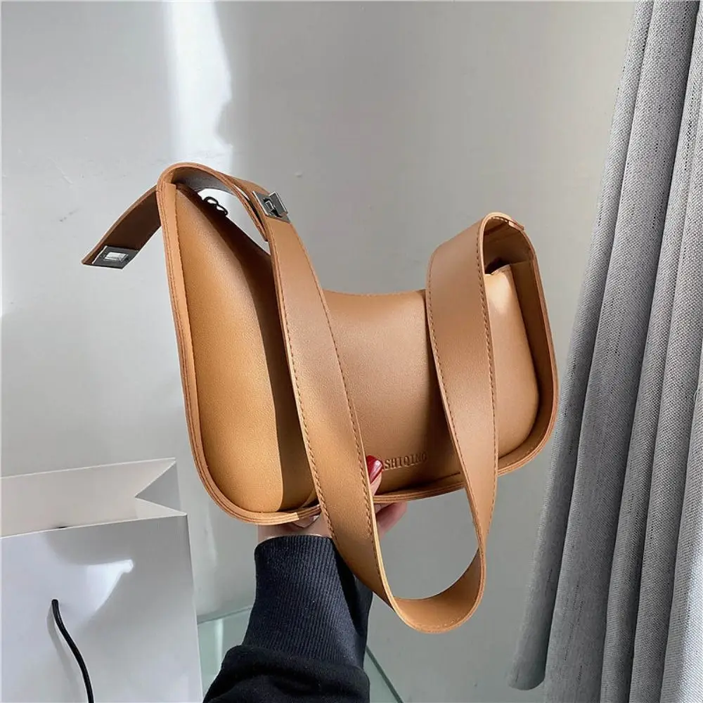 

Casual Luxury Shoulder Bags New Women Fashion Underarm Bag Irregular Shape Wide Straps Single Shoulder Bag