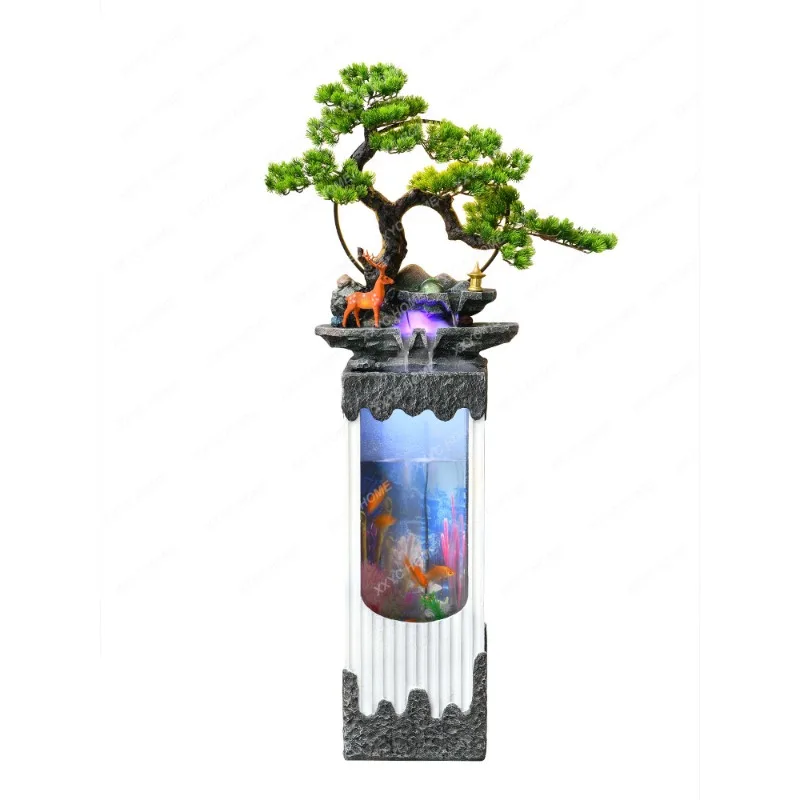 

Living Room Fish Tank Flowing Water Ornaments Rockery Floor Lobby Hotel Club Tea Room Landscape Home Decoration
