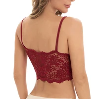 Nouveau soutien-gorge en dentelle pour femme, bralette confortable, couleur unie, sous-vêtement sexy, débardeur féminin, lingerie sans fil ajourée, soutien-gorge sans couture 2
