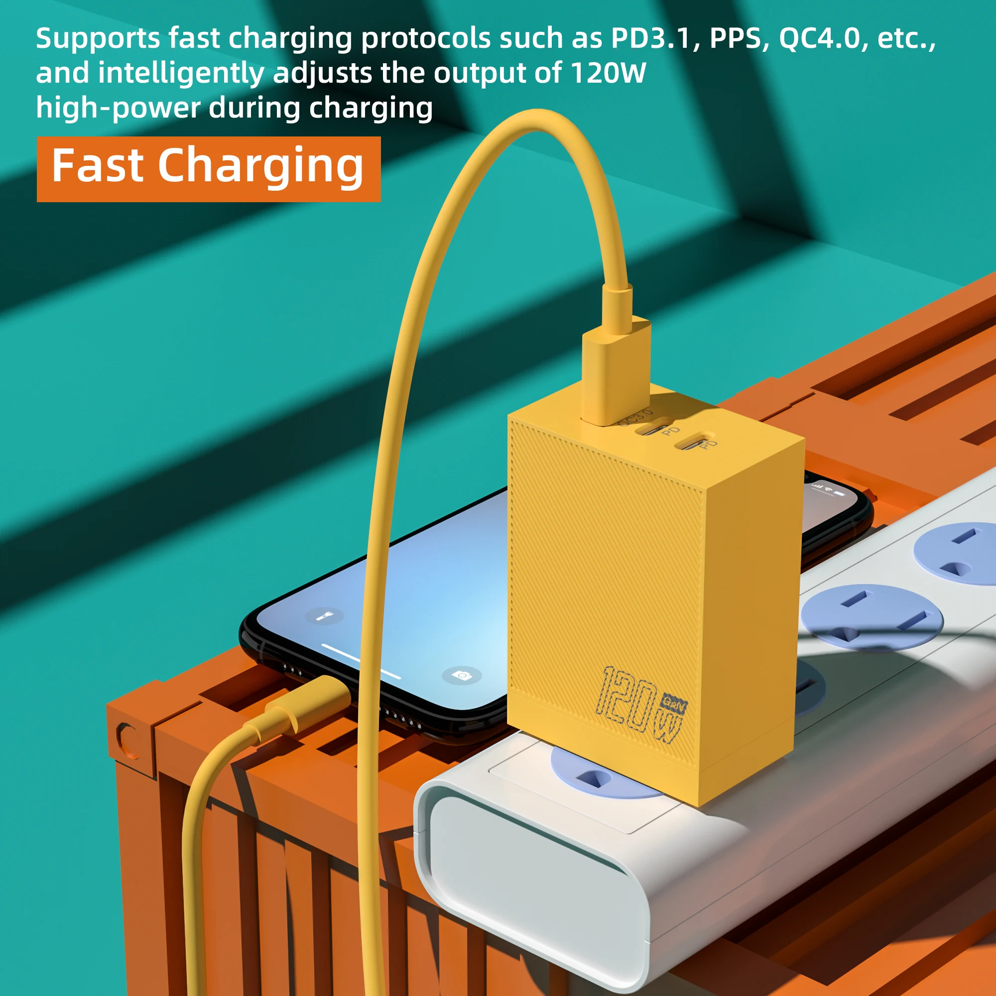 Xiaomi Original Charger Fast Charge 120W EU/US Adapter ACC Multi Port Charging Head Mobile Phone and Computer Charger Universal