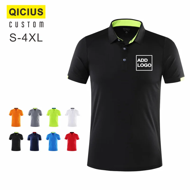 Summer Quick Dry Polos Para Hombre Short Sleeve Custom Company Group Polo Shirt Logo Embroidered Top Camisa Masculina Men Shirt Racing Polo Shirt