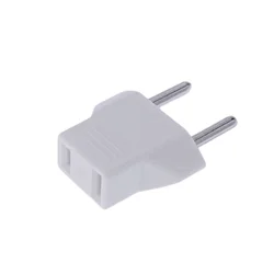 Universal US to EU Travel Power Adapter Converter, European Wall Plug with 2 - Pin Input (White)