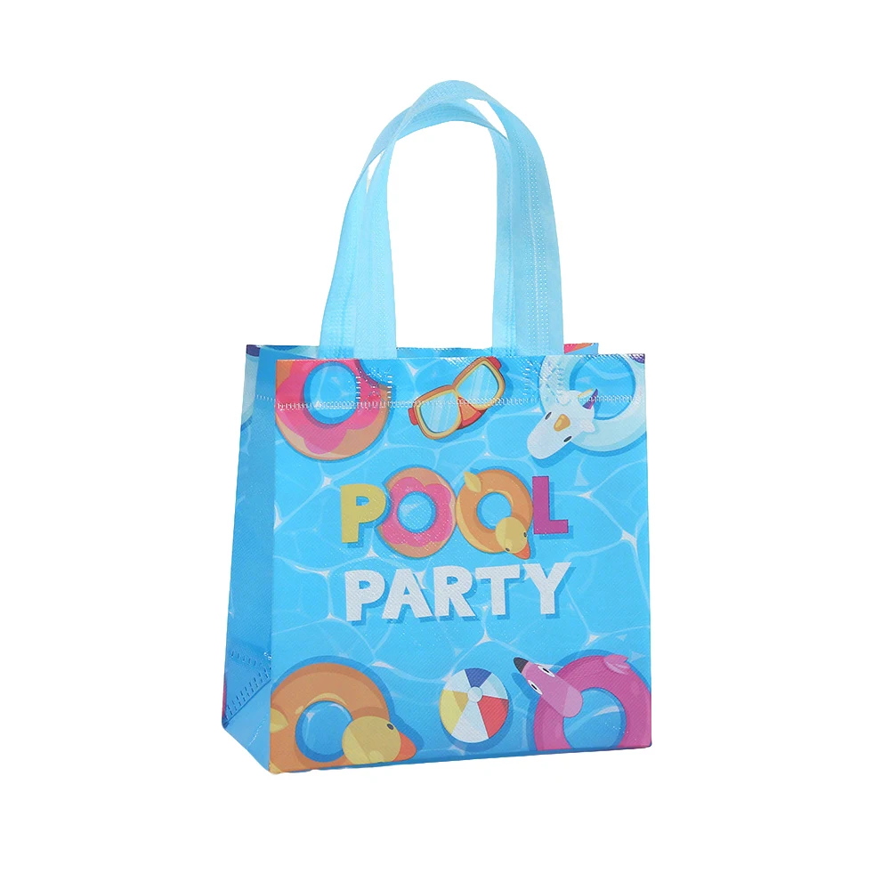 12 Stück Sommer-Pool-Party Vlies-Geschenktüten Süßigkeiten-Kekstüten für Sommer-Strand-Themen Geburtstag Babyparty Dekoration – Detail 7