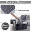 100% Waterproof Quilted Sofa Arm Covers Pet Mat Pocket Storage Bag Slip Covers Removable Stretch Furniture Arm Couch Protector 3