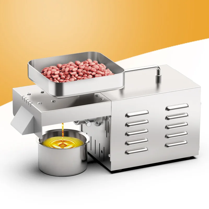 Version stainless steel automatic oil machine household oil press machine electric cold hot presser