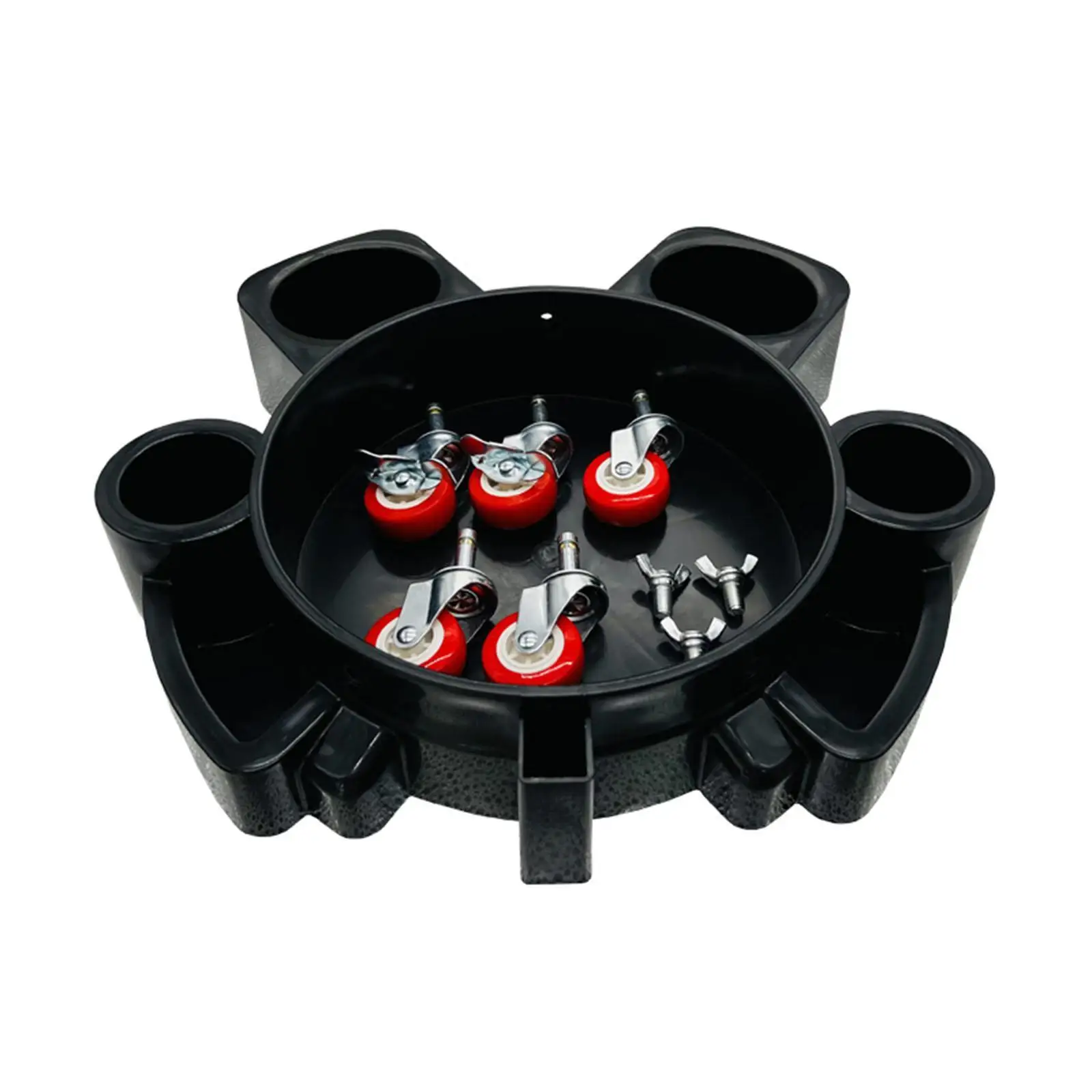 Bucket Dolly Black Rolling Bucket Dolly for Car Washing Detailing System