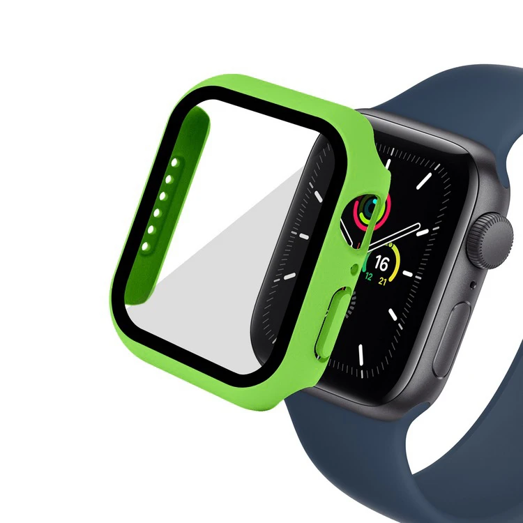 Premium Tempered Glass Apple Watch Protective Bumper Case