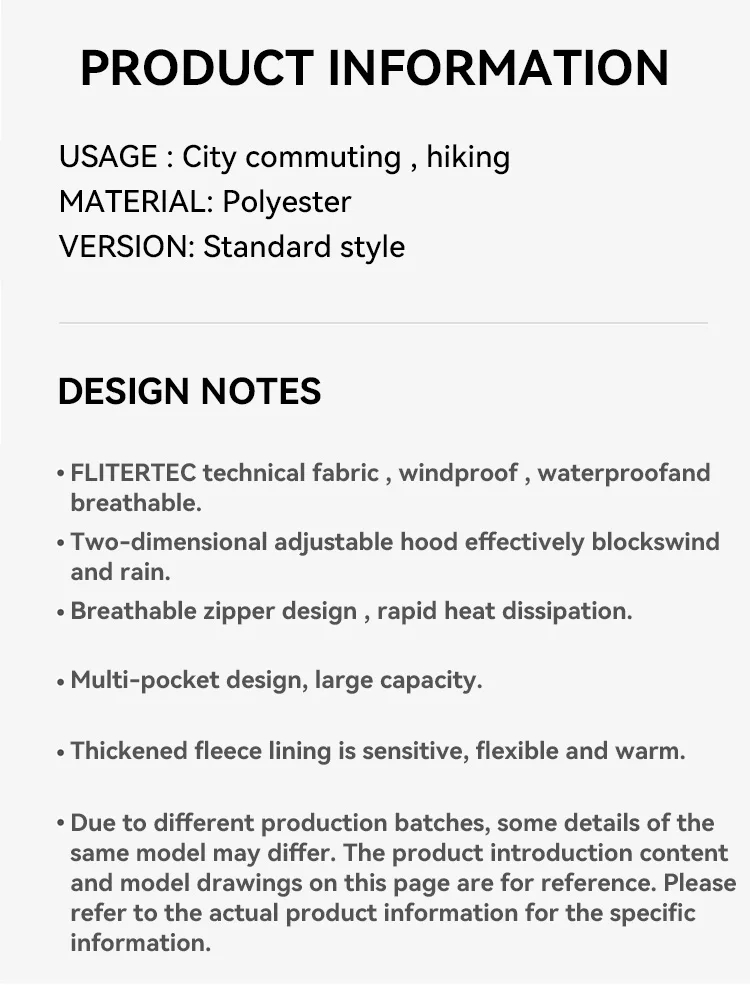 Description Picture 3 of itemKAILAs 3-in-1 Hiking Jacket Men Hard Shell Windproof Waterproof Outdoor Fleece Trekking Camping coat 2 Pics Set KG2331123