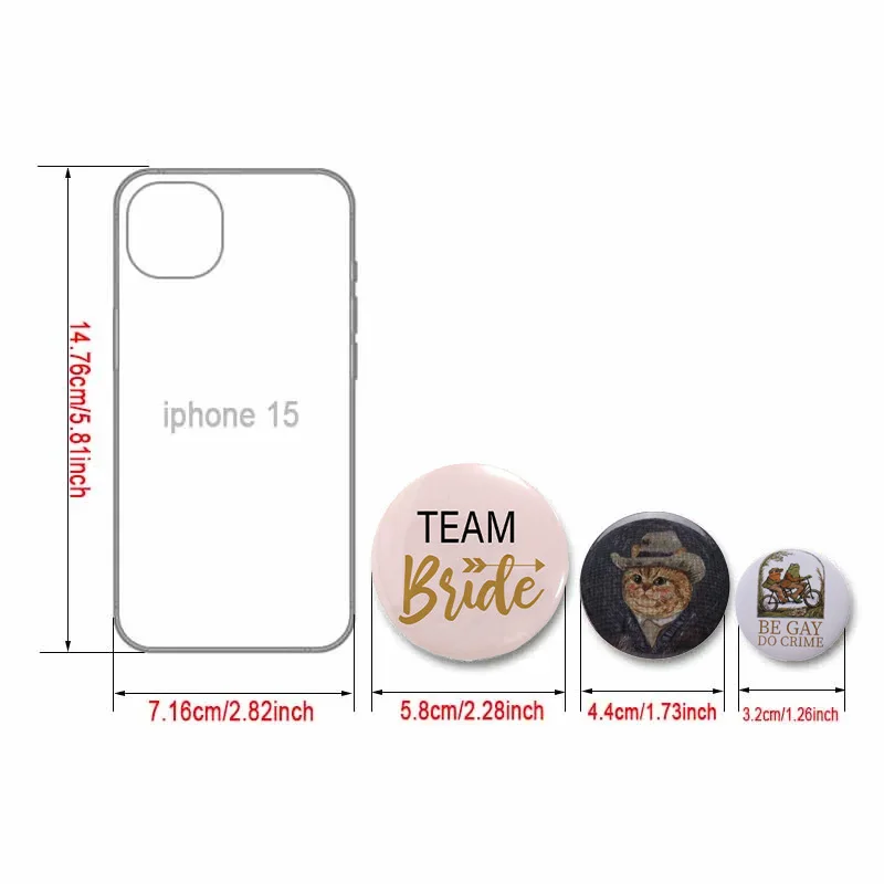Custom Personalize Tinplate Pins Photo Pictures Logo Printed Customize Brooches Lapel Button Badges Gifts for Kids