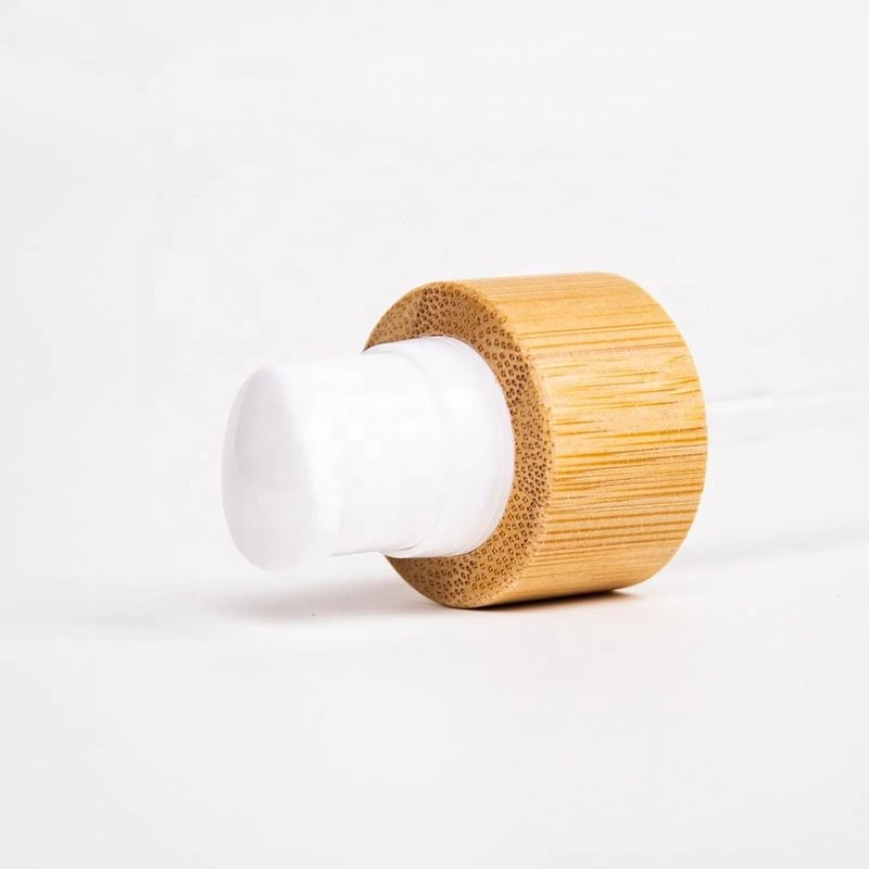 

24mm Wooden Bamboo Cap With Lotion Pump Cosmetic lotion press pump head for cosmetic packaging Other Cosmetic
