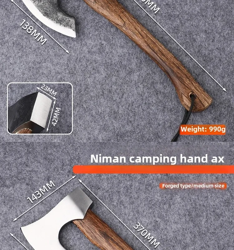 Sc2d97d599f2747faaf83ee0eb22d95039 Portable outdoor camping hand axe - Hand-forged multi-functional wood-splitting and bone-chopping axe - Emergency battle axe Mallzona