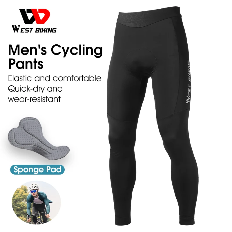 

WEST BIKING Men Cycling Pants Spring Autumn Outdoor Riding Sports MTB Bike Trousers Black Breathable Lightweight Riding Trousers