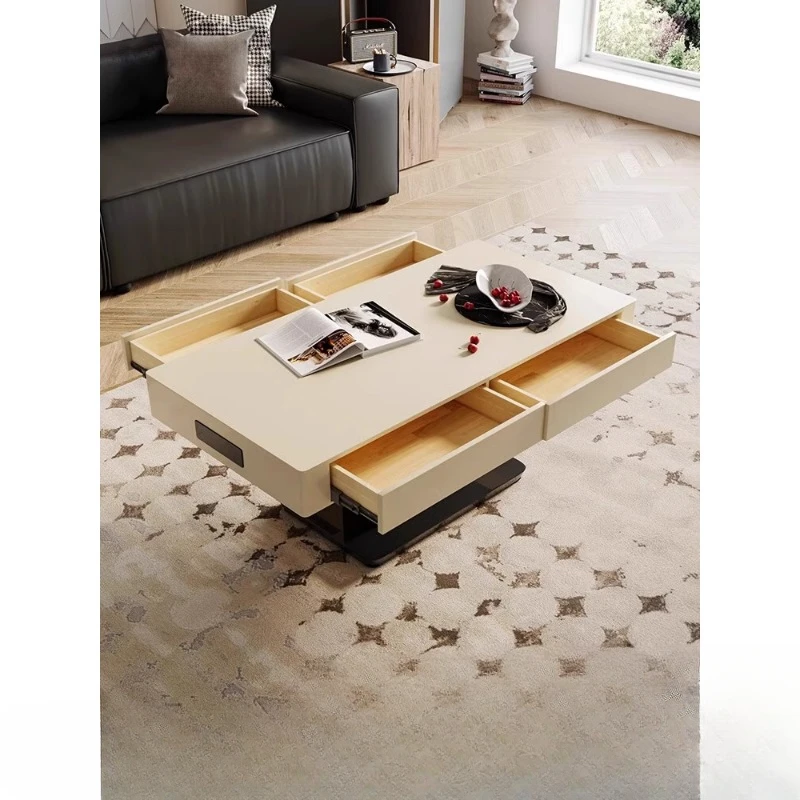 

Modern simple multi-functional lifting coffee table, dining table, dual-purpose living room, small apartment designer,