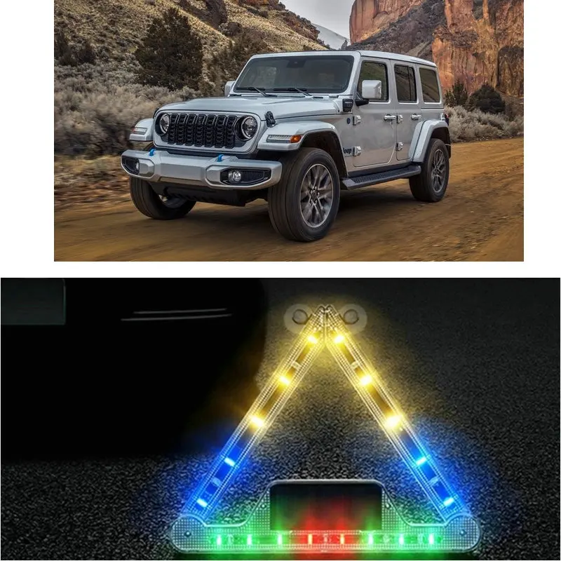 1X Accessori Per Auto Luci Stroboscopiche A Led Solari Della Polizia Per Jeep Wrangler 4Xe Gladiator Avenger Grand Wagoneer Wagoneer