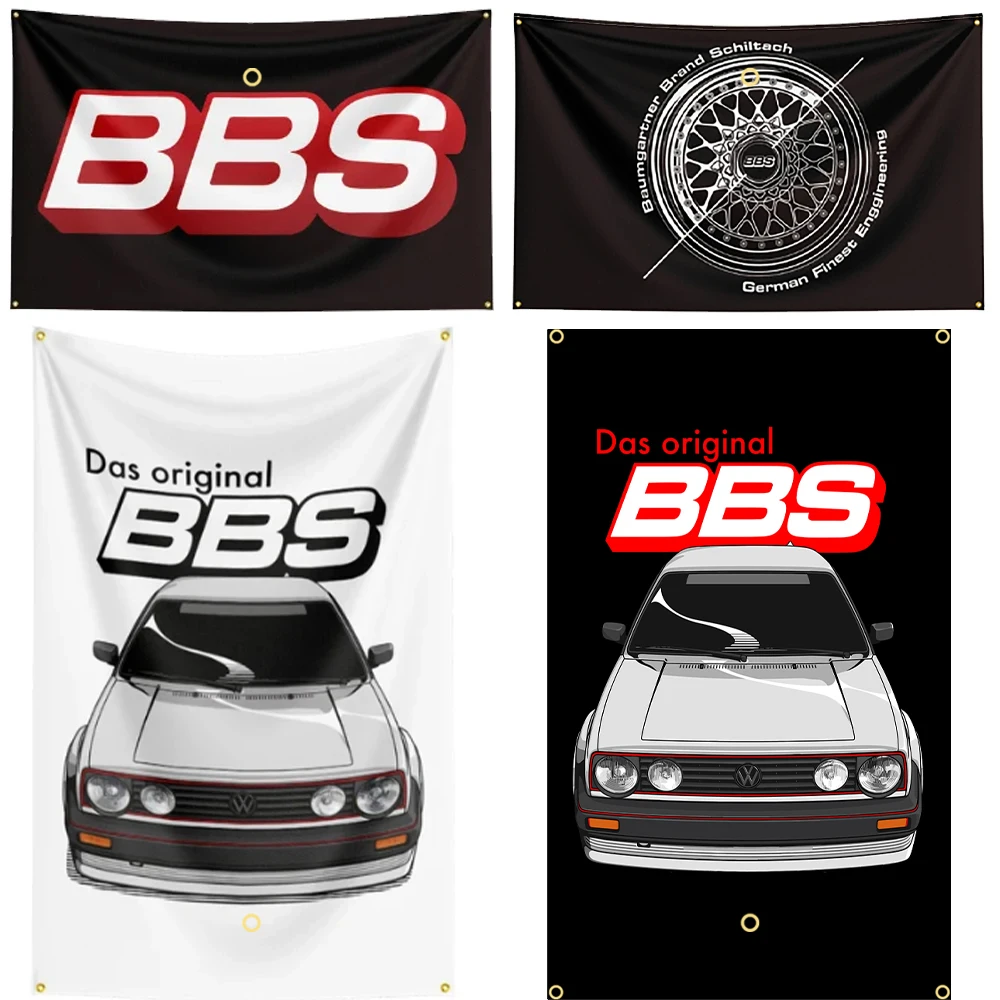 

Флаг BBS 90x150 см 3x5 футов, полиэстер, печатные автозапчасти, баннер для декора