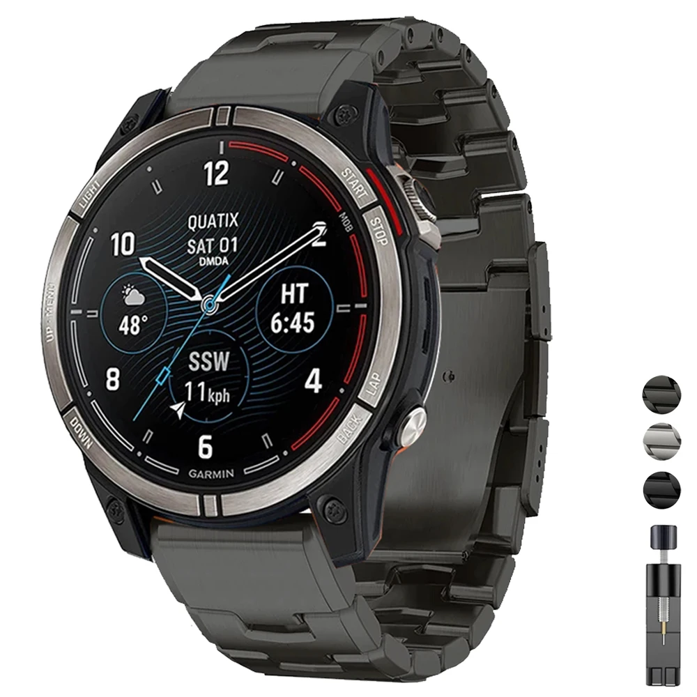 

Quick Fit Watch Strap For Garmin Quatix 7 7X 6 5 3 22/26mm Titanium alloy Wristbands Fenix 7 7X 6 6X 5 5X Plus 955 Band Bracelet