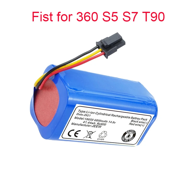 14.8v 6800mah Robot Vacuum Cleaner Battery Pack for 360 S5 S7 T90