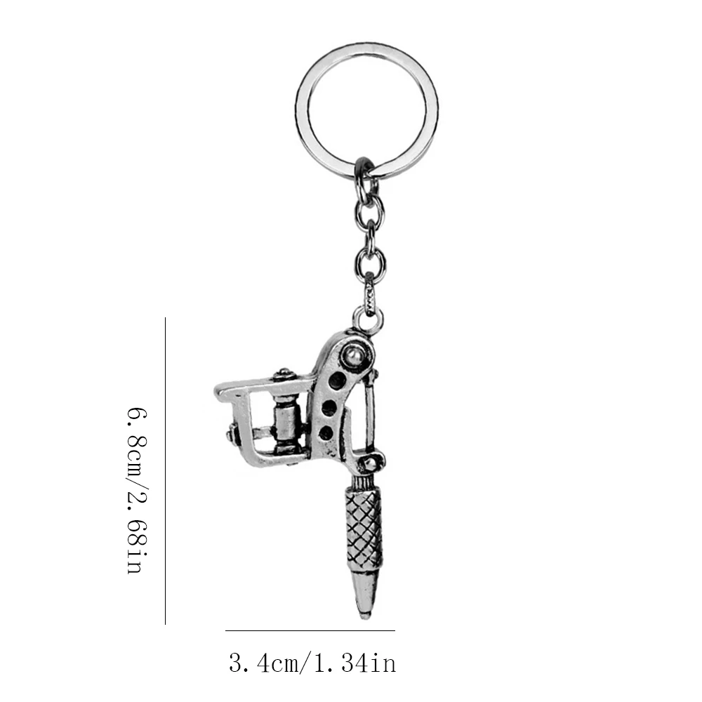 Tattoo Machine Keychain Car Backpack Pendant Accessories Unisex Gift