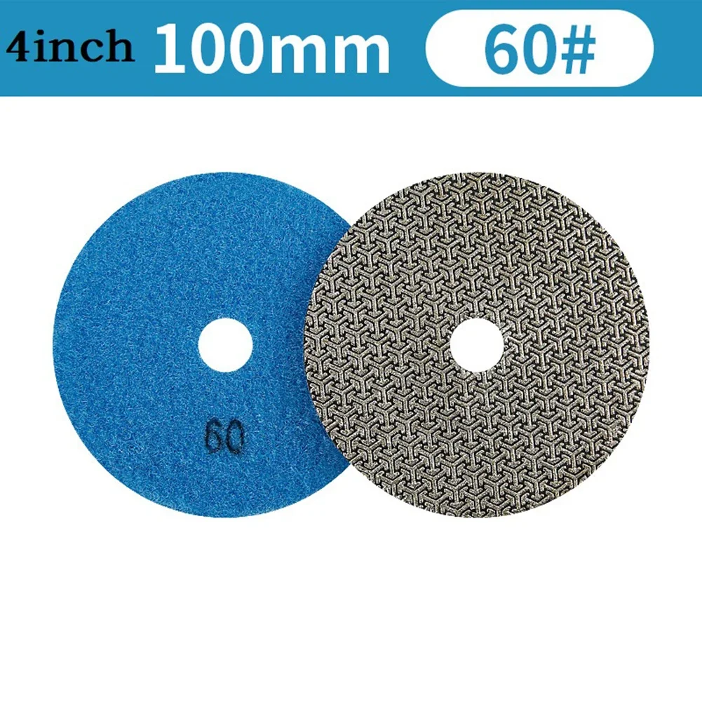 4Inch Electroplated Diamond Dry Polishing Pad For Granite Marble Sanding Disc Dremel Tool Accessories Flexible Grinding Discs