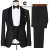 Cenne Des Graoom New Men Suits Black Velvet Lapel Prom Tuxedo 3 Pieces Set Single Breasted For Wedding Banquet Dinner Party Male