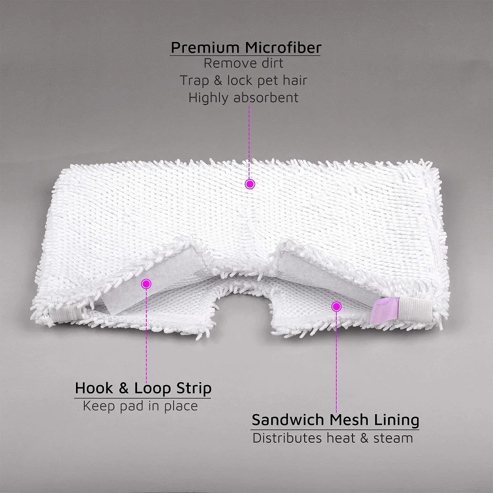 Pocket Steam Mop pad Cleaning Pads for Shark Steam Pocket Mop Steamer Replacement Pads Microfiber Cloths 32*18CM 3