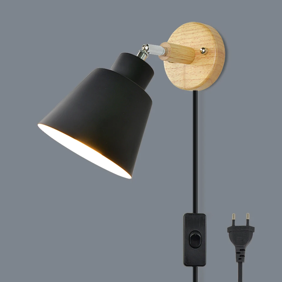 Nordic Wooden Wall Lamp 1