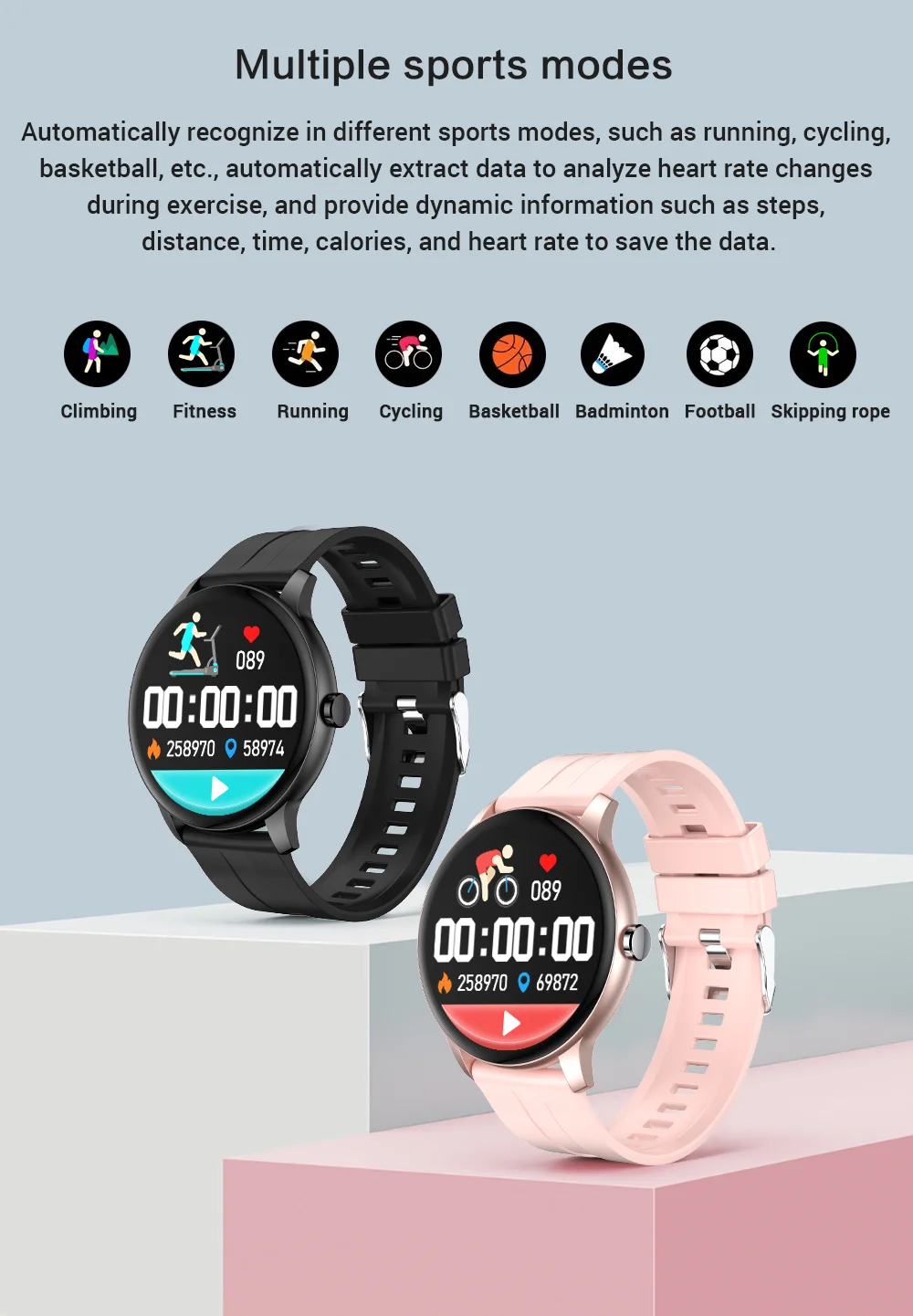 Lightweight Women Smart Watch Bluetooth Call Heart Rate Calories Monitoring Ladies Fashion Healthy Tracker Smart Sports Clock Z2