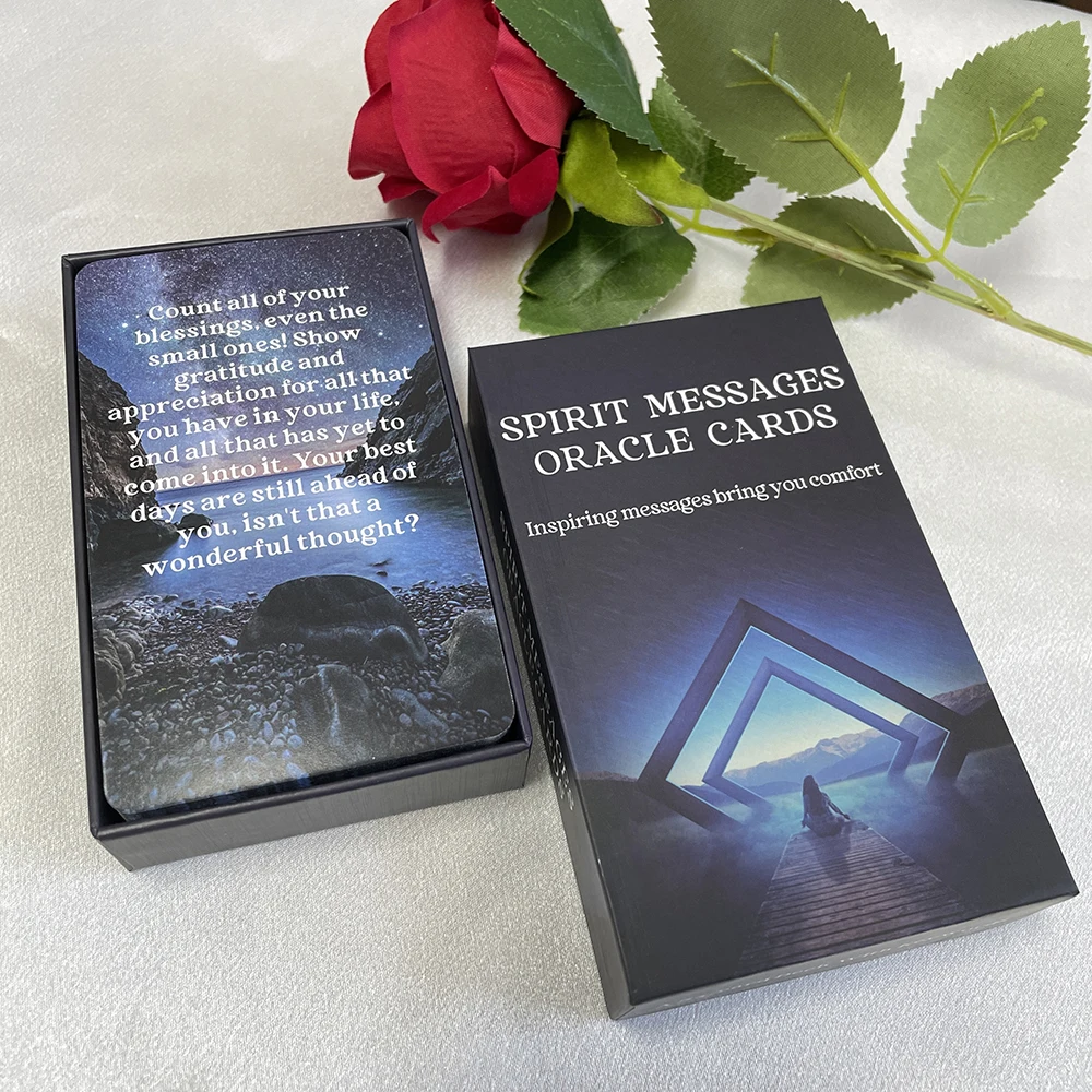 12x7cm Spirit Message Oracle Cards in Box Tarot Deck English Version Prophet Sturdy Prophecy with Meaning on It conscious spirit oracle deck 44 карты инструкция