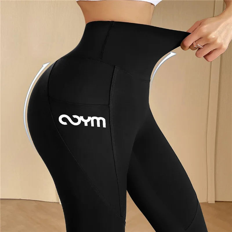  - Women Yoga Leggings With Pocket Slim Shark Pants High Waisted Hip Lifting Exercise Yoga Pants Fitness Running Sports Tights Pant