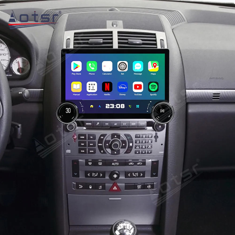 Carplay Rádióadó számára Peugeot 407 2004-2008 autó Rádióadó dvdt Multimédia videó Játszadozó android automat GPS Kormánymű carplay DSP 4G WIFI